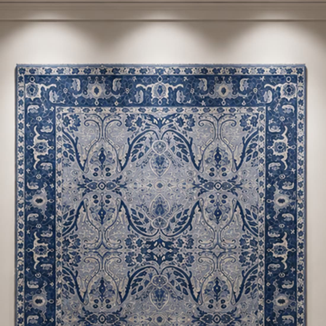 Indigo Geometry Flatweave, full piece