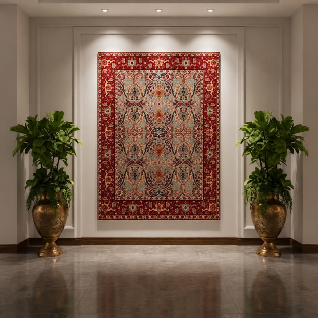 Kashan Heritage Wool Carpet, full piece