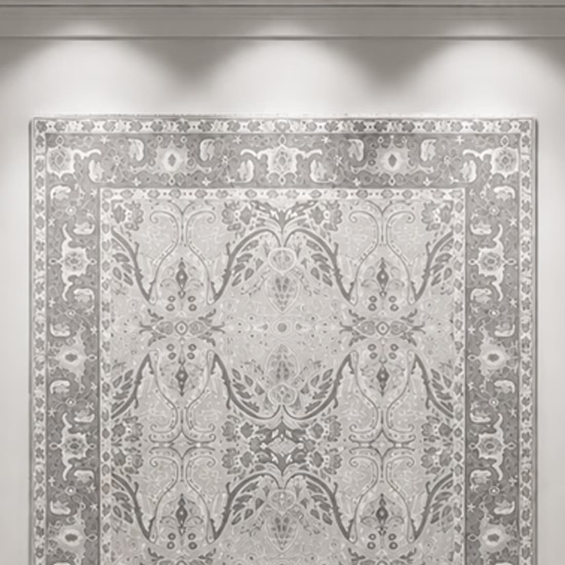 Mineral Grid Contemporary Rug, full piece