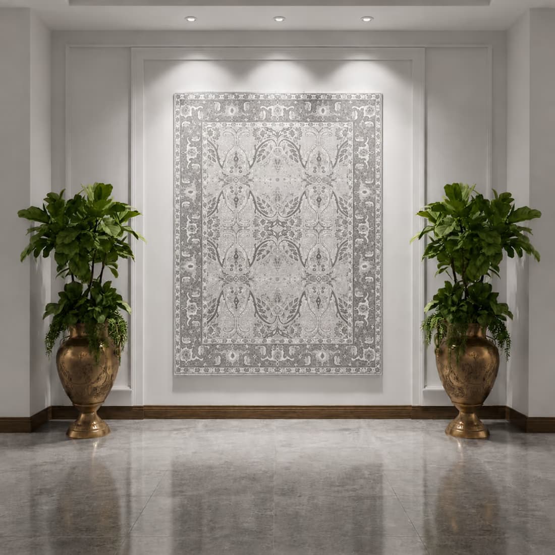 Sanganer Lattice Rug, full piece